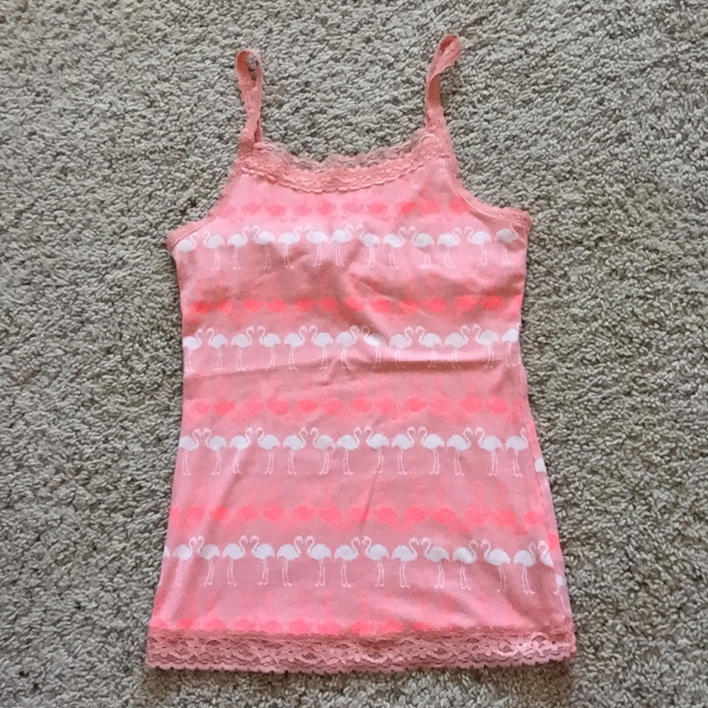 Pink flamingo tank top